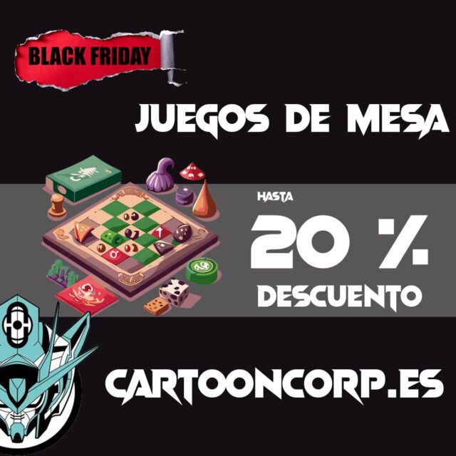 Aprovecha el descuento de #blackfriday de hasta un 20% de descuento en juegos de mesa, y otros muchos mas que tenemos disponibles en web
No dejes pasar la oportunidad de ampliar tu colección o de coger ese #juego que tienes pendiente