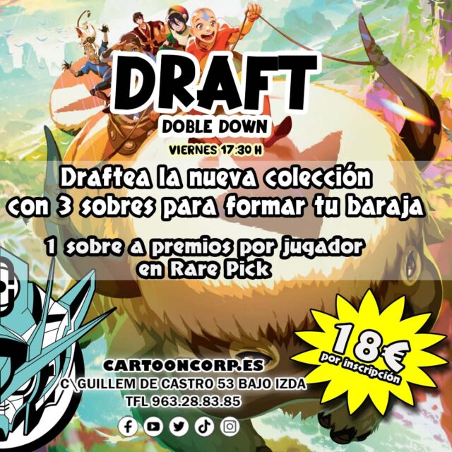 Recordad que tenemos torneos esta semana 
 #draft y #coomander de #magicthegathering
