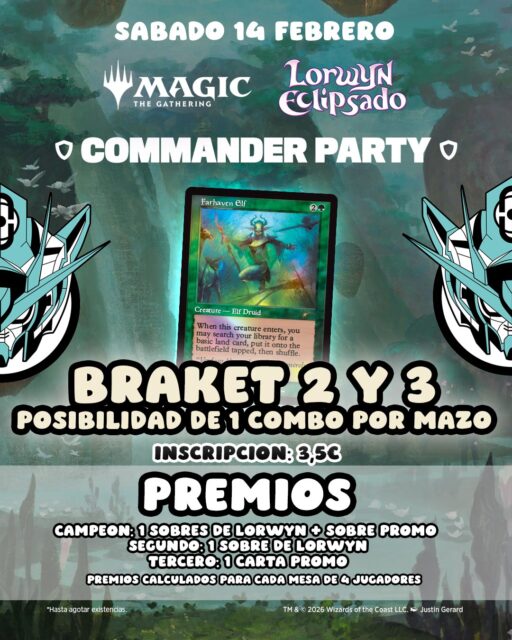 ¡¡ LLEGA EL COMMANDER PARTY !!

No pierdas la oportunidad de conseguir la fantástica promo por participar y acepta el desafio de Commander Duel, las barajas más potentes del formato

👉  https://cartooncorp.es/jolisearch?s=torneo+trc