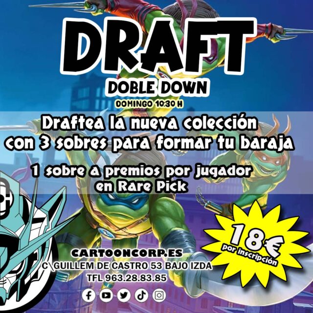 Ya podeis reservar vuestra para los #torneos de #magicthegathering de la semana
comenzamos con el draft de salida y continuamos con el  #commander casual de la semana y tenemos puesto ya la fecha del commander duel para los que queráis ir con todo