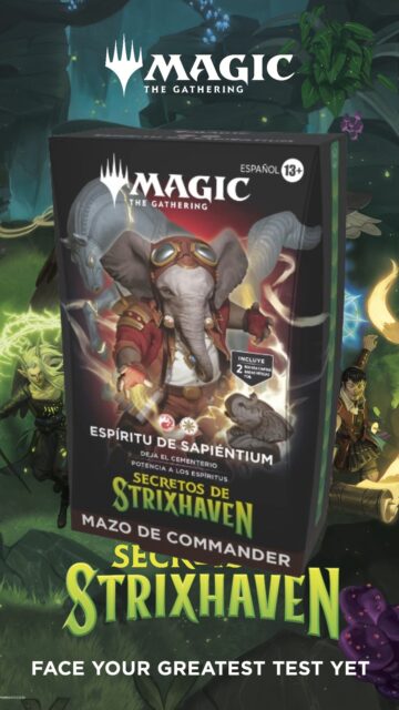 Hoy hablamos de los mazos de #commander de #strixhaven en #magicthegatering 
toca hablar de Espiritu de Sapientium, un mazo boros, blanco rojo, un gran elefante