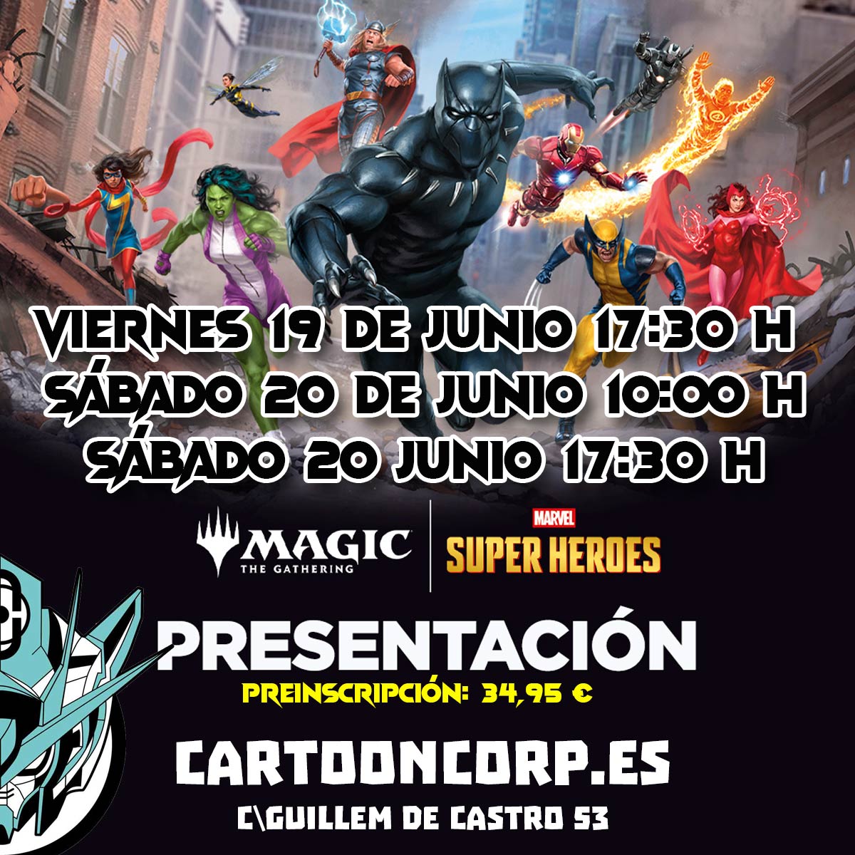 Esta semana tenemos la presentación de Magic the Gathering que no te puedes perder 
LLEGA MARVEL 

👉 https://cartooncorp.es/jolisearch?s=torneo+trc