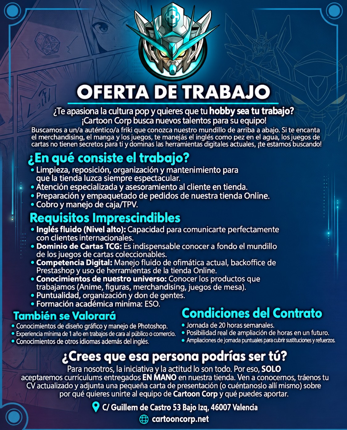 Estamos buscando personal, si te gusta este mundo, animate