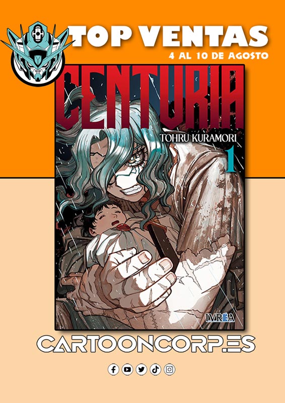 Centuria de Ivrea Editorial manga el top ventas de la semana cartooncorp