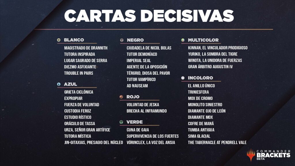 lista cartas decisivas en cartooncorp.es magic the gathering commander