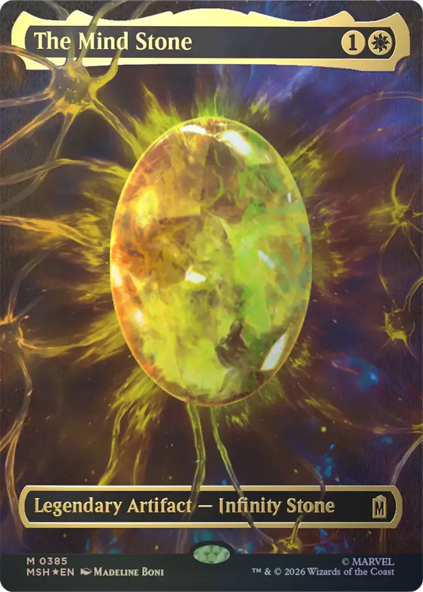 The Mind Stone Gema de la Mente Magic the Gathering Marvel Super Heroes headliner Cosmic Foil MTG 2026