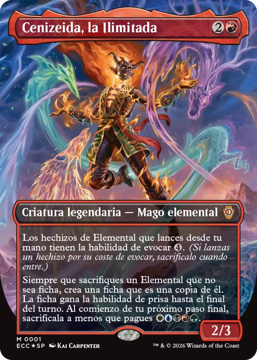 Cenizeida, la Ilimitada carta Magic Commander Danza de Elementales Lorwyn Eclipsado