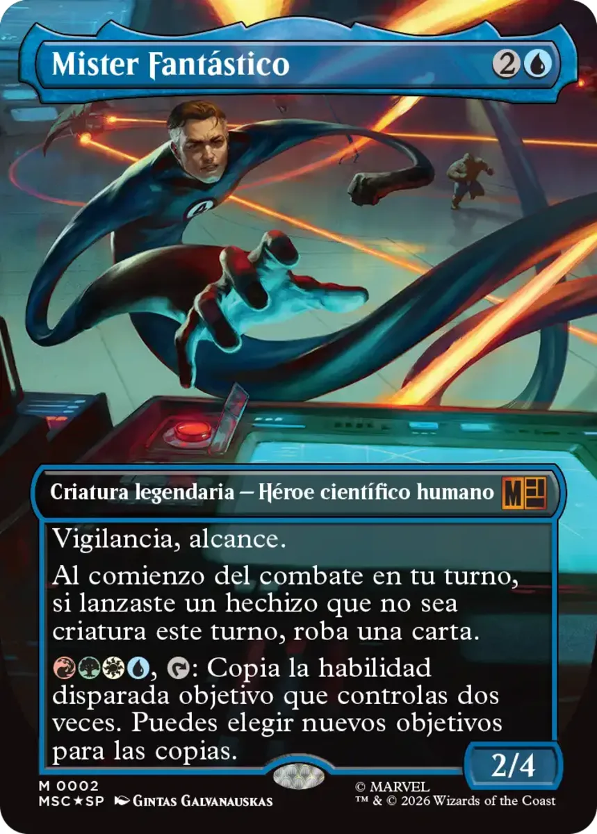 Mister Fantástico carta Magic Commander Los 4 Fantásticos Marvel
